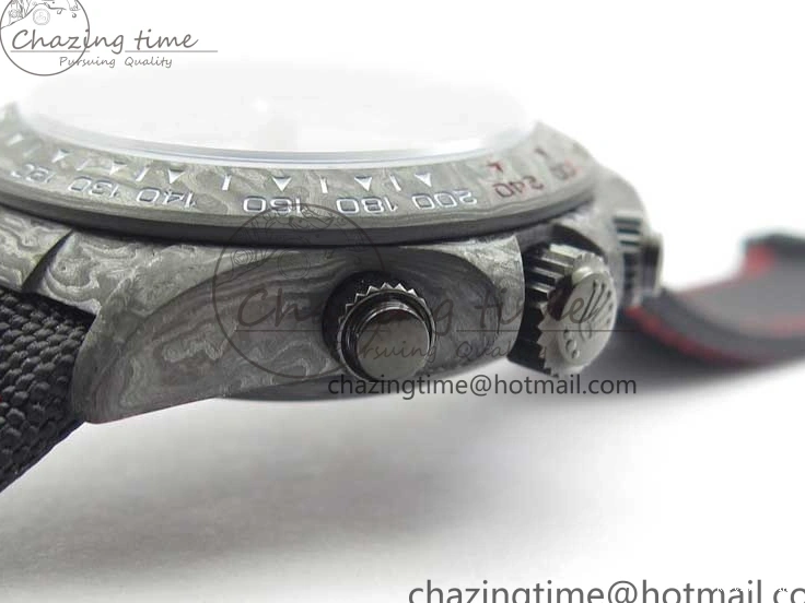 1218 WrinkleFree Daytona DIW Carbon OMF Best Edition Carbon Black Dial Red Hand on Black Nylon Strap A 2846